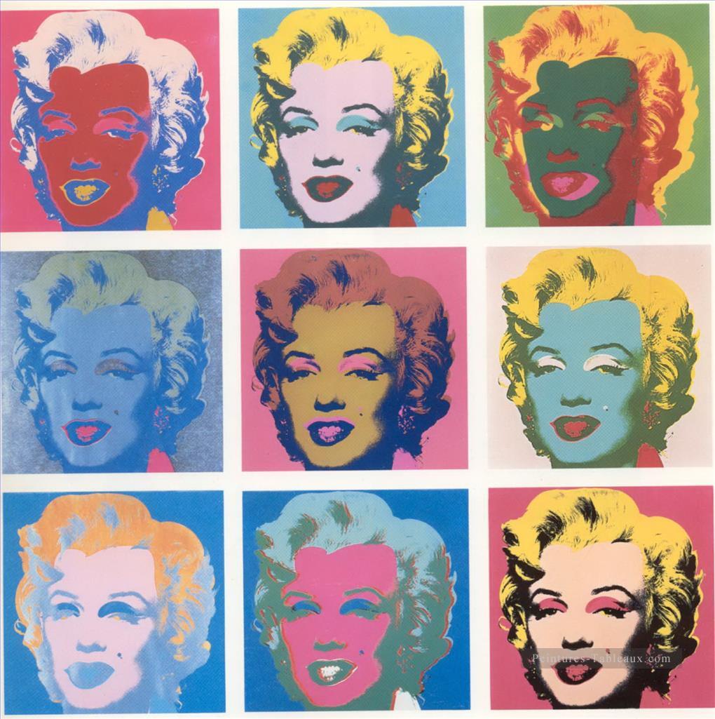 Marilyn Monroe Liste Andy Warhol Peintures à l'huile